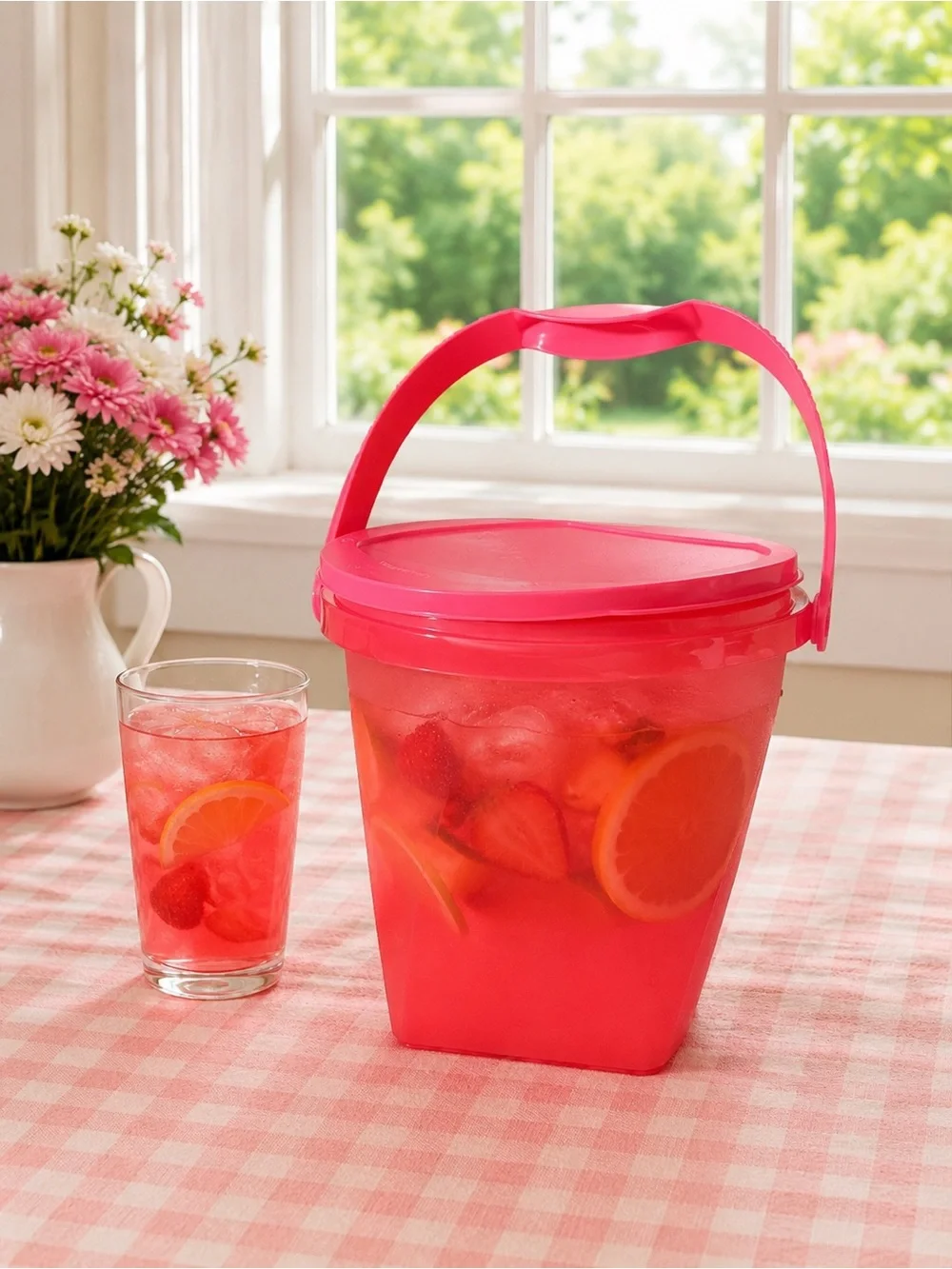 NWT TUPPERWARE 5 LITERS  bucket with lid and handle